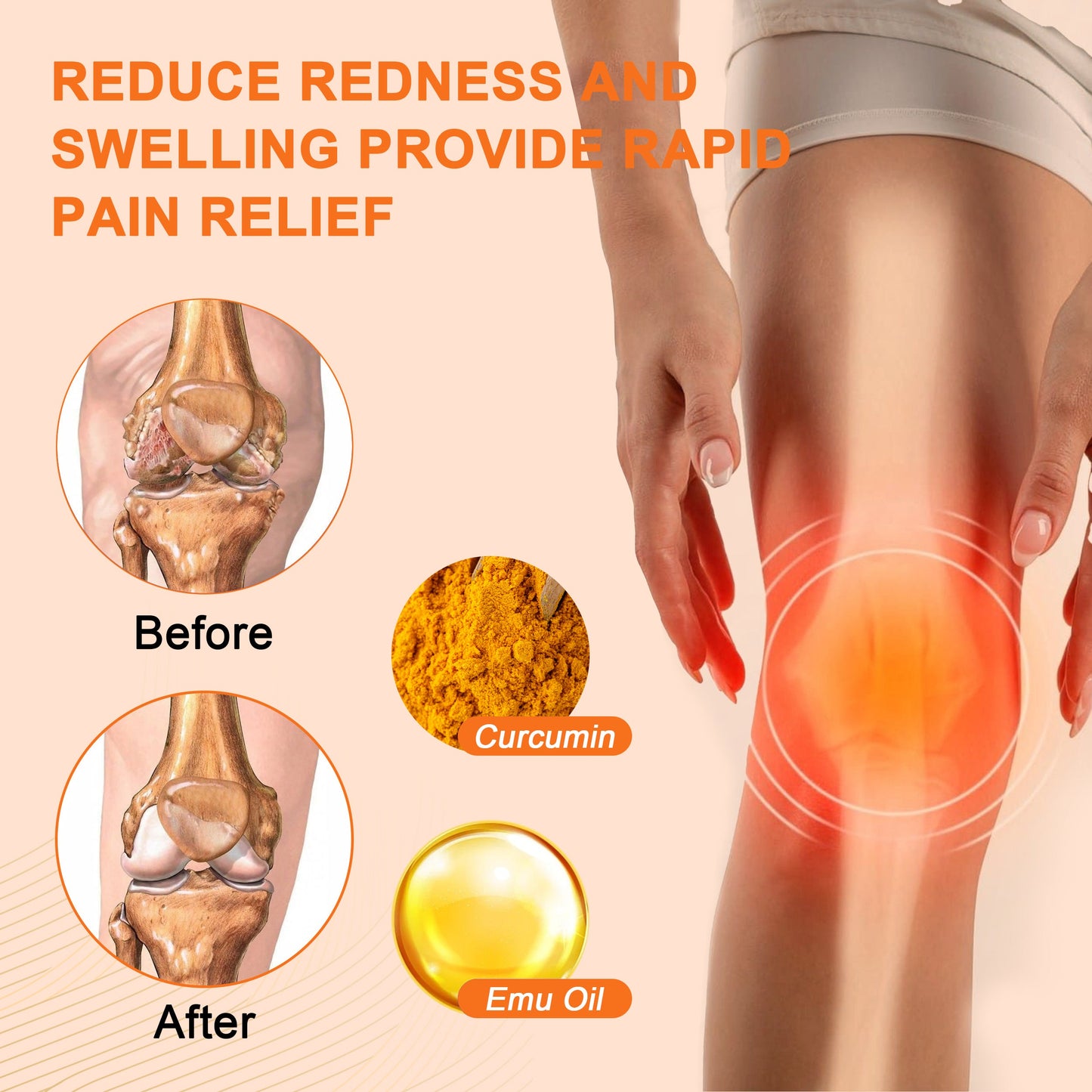 BBOJI™ Turmeric & Emu Oil Arthritis Soothing Pain Relief Massage Gel